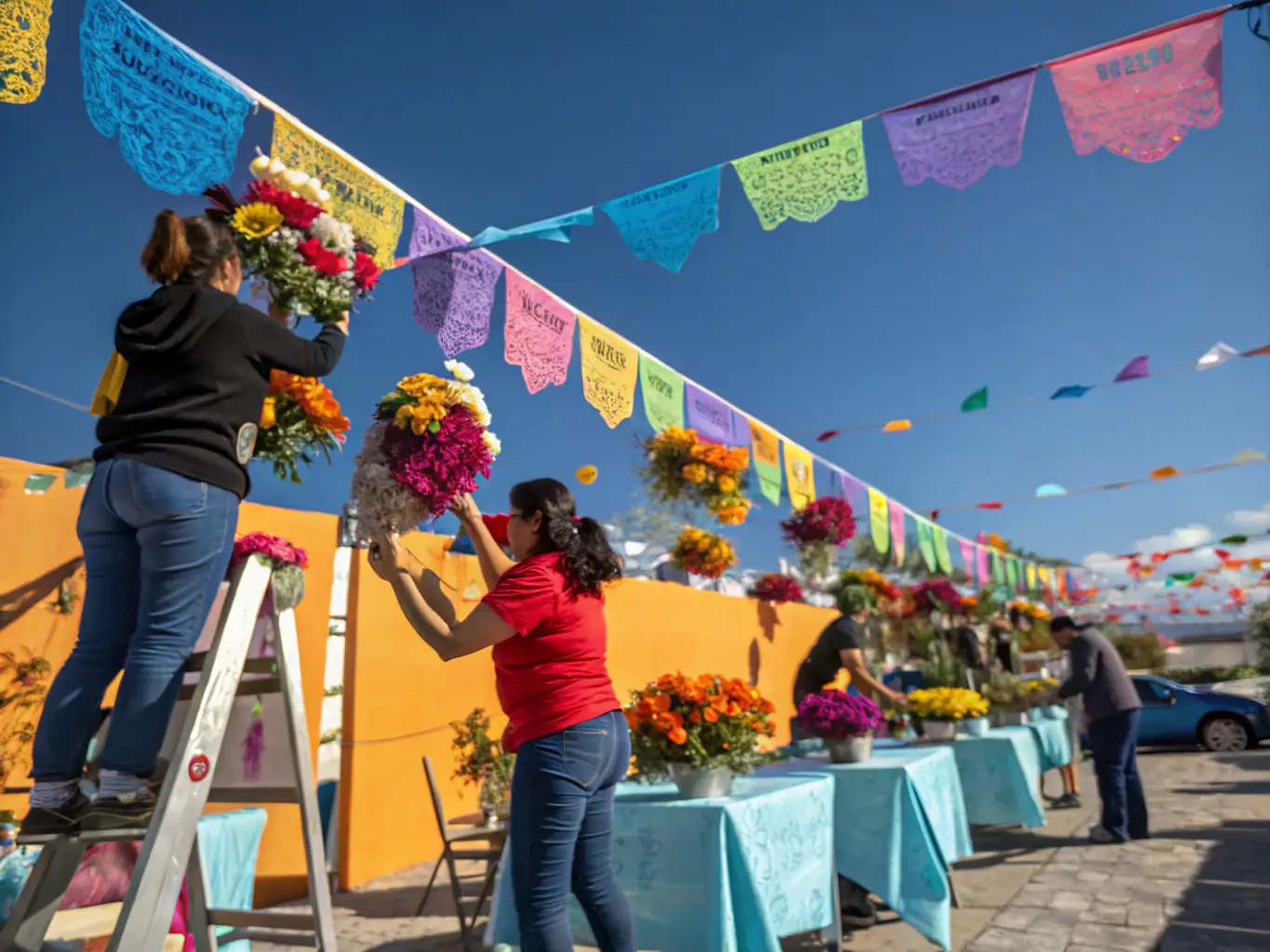 An image showing volunteers actively participating in a community event organized by CTE ORGANIS COORD FESTIVITES VILLE TULLE, highlighting their dedication and the positive impact of their involvement.